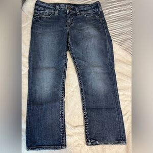 Silver Jeans Women's Ankle Denim - Dark Blue